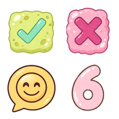 Pastel Sky Cute Numbers & Icons