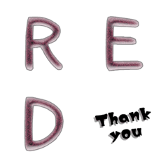 grad red dark hand write alphabet V1