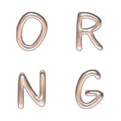 pop orange hand write alphabet V1