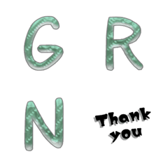 green st hand write alphabet V1