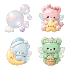 Colorful Fairy Bear Emoji