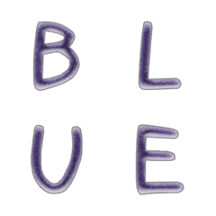 blue purple hand write alphabet V1