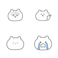 毎日ゆるくま 文字なしデコ絵文字