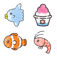 Summer Cute Ocean Emoji