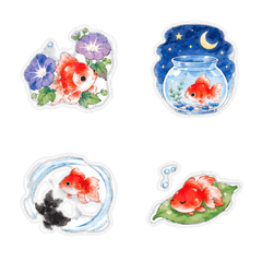 清涼夏金魚表情貼圖