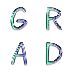 hand write ENG 01 green blue grad