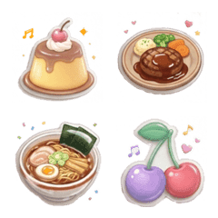 Puffy Food Sticker-Style Emoji