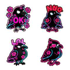 Gothic Neon Crow: Y2K Obon Night