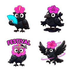 Gothic Hibiscus Crow: Midnight Summer