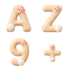 emoji alphabet number beach