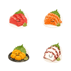 Moving! Happy Sashimi Emoji