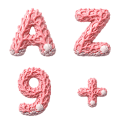 emoji alphabet number pink coral