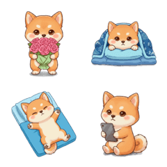 Shiba-Inu Emoji Dairy/Lazy/26'