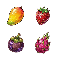 Shiny fruit emoji