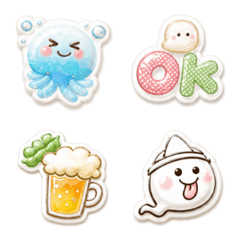 Glossy Puffy  Summer Emojis