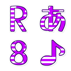 紫色條紋裝飾文字305