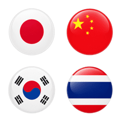 Round Flags & Country Name Emoji 1