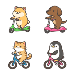 Cute animals exercising together-grey