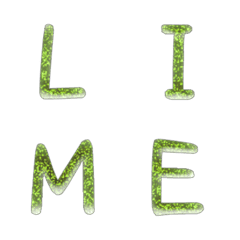 lime yellow hand write alphabet V1