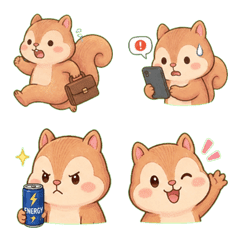 Chappy the Squirrel Office Emoji