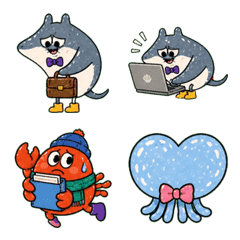 Umi-chan Friends Office Emoji