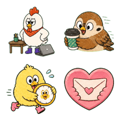 Bird Friends Office Emoji