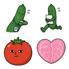 Vegetable Friends Office Emoji