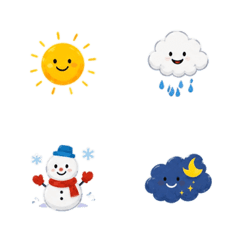 動く♪お天気予報のにっこり絵文字