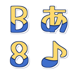 藍黃裝飾文字305