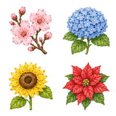 Charming Seasonal Flower Emoji