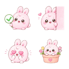 Pink Mochi Bunny