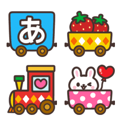 Bunny Train Deco Letters and Emojis