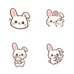 毎日つかう育児ママうさぎ絵文字
