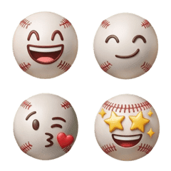 ナイスボール！野球ボール絵文字【40種】