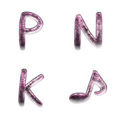 pink pattern metal hand write ENG 01