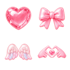 Lovely Pink Jewel Deco Emoji