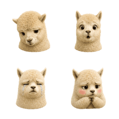 静かなアルパカの顔 B