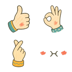 Animated Crayon Emoji: Thanks & OK