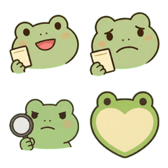 Honwaka Frog-kun Work Emoji