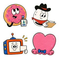 Henteko Friends E Work Emoji