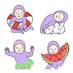 Purple human emoji 17