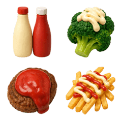 Clay Emojis * Mayonnaise and Ketchup
