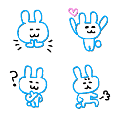 blue rabbit daily emoji