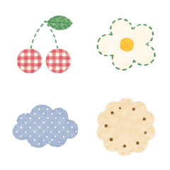 Watercolor Gingham Emoji