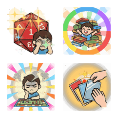 Animated Board Game & TRPG Otaku Emoji