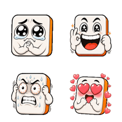 Bouncy Mahjong Tile Reaction Emojis
