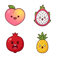 Fruit cute emoji sticker