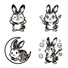 Sumi-e Shadow Rabbit: Obon Spirits