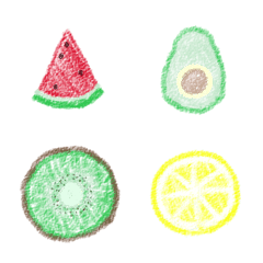 Crayon Doodles: Fruits