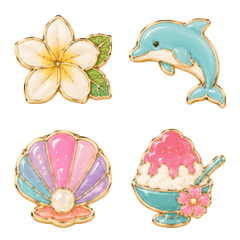 New Retro Summer Charm Emojis